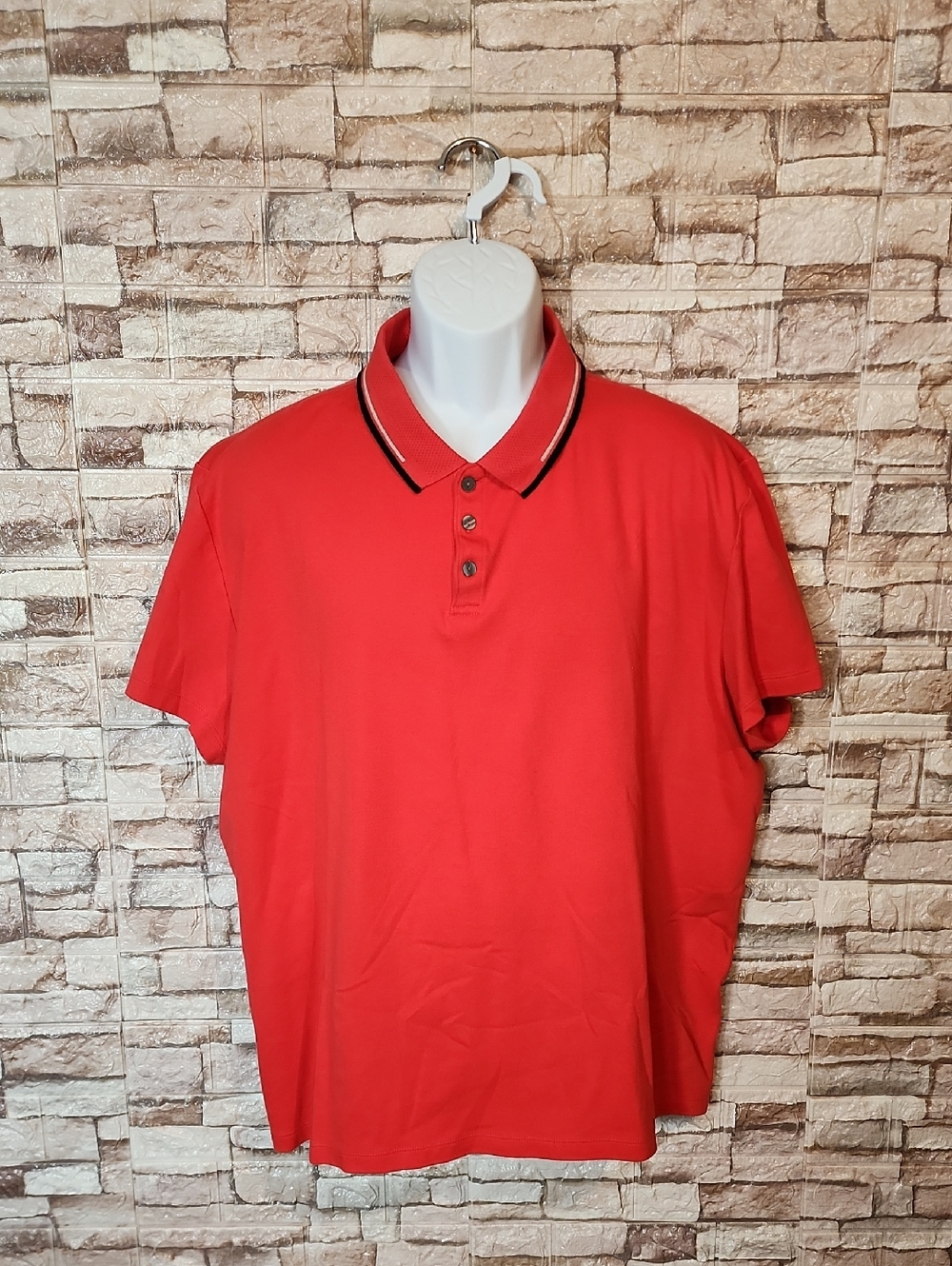 Alfani   Red & Black  Polo Shirt